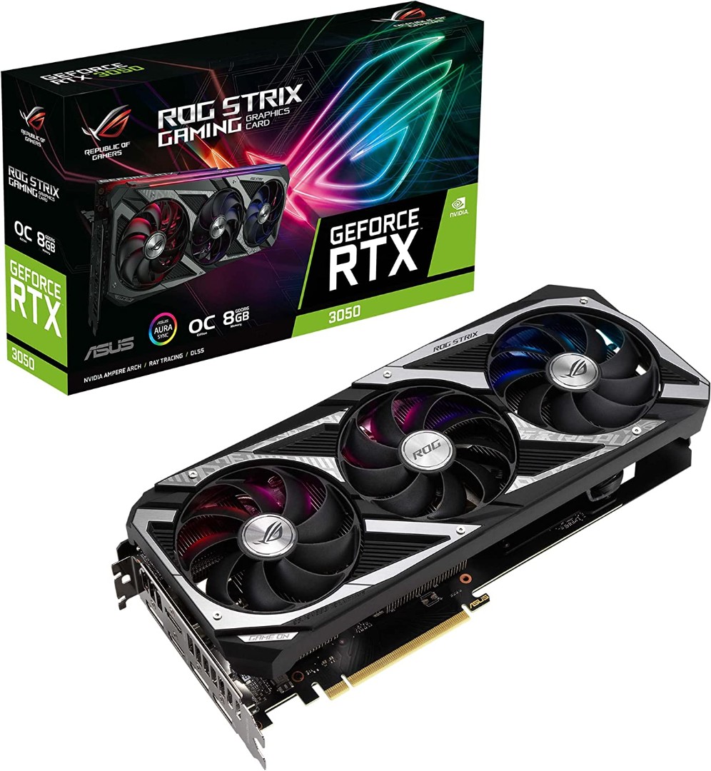 ASUS ROG Strix NVIDIA GeForce RTX 3050 OC Edition Gaming Graphics Card