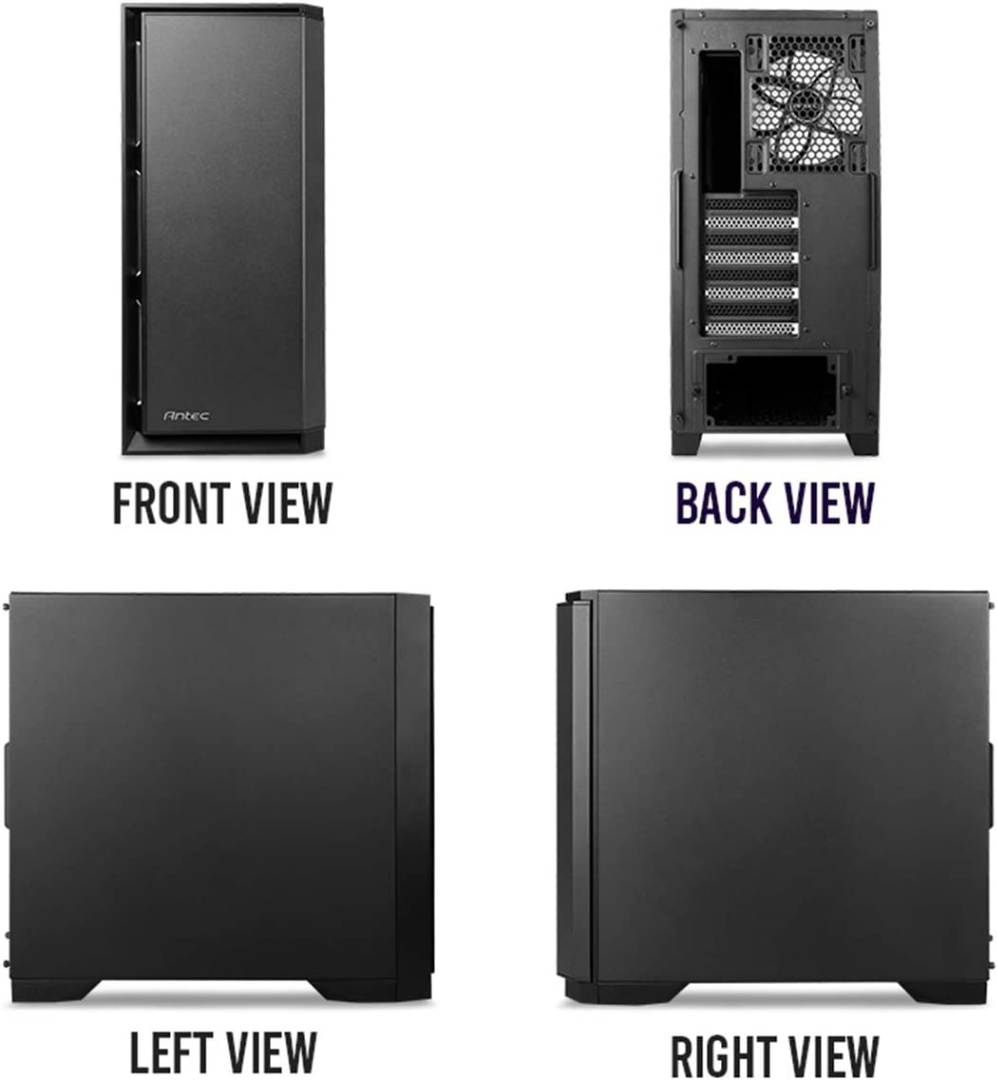 Alternative view of Antec P101 Silent Performance Series Mid-Tower PC Computer Case with Sound Dampening Panels, 4 X 120/140mm Cooling Fans Pre-Installed