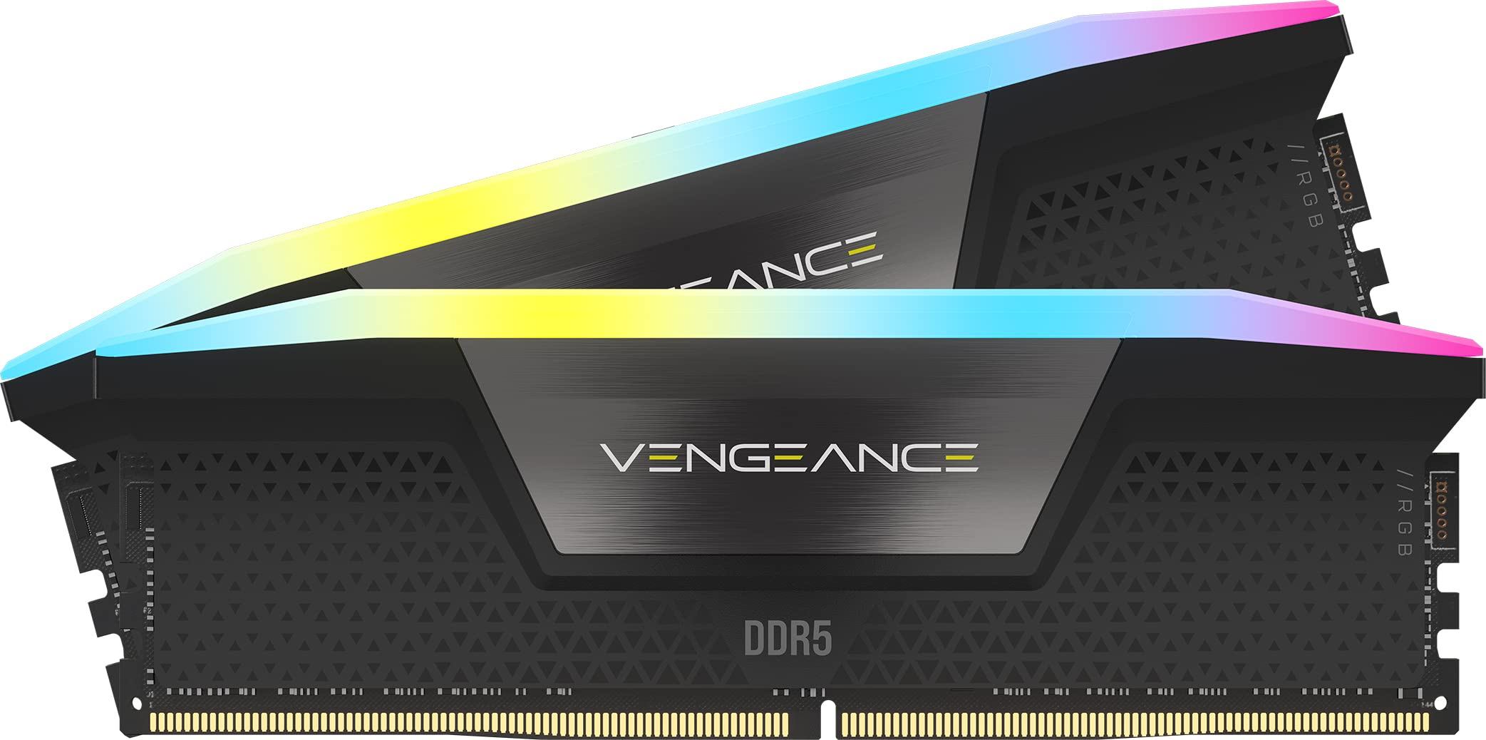 Alternative view of CORSAIR VENGEANCE RGB DDR5 RAM 96GB (2x48GB) 5600MHz CL40