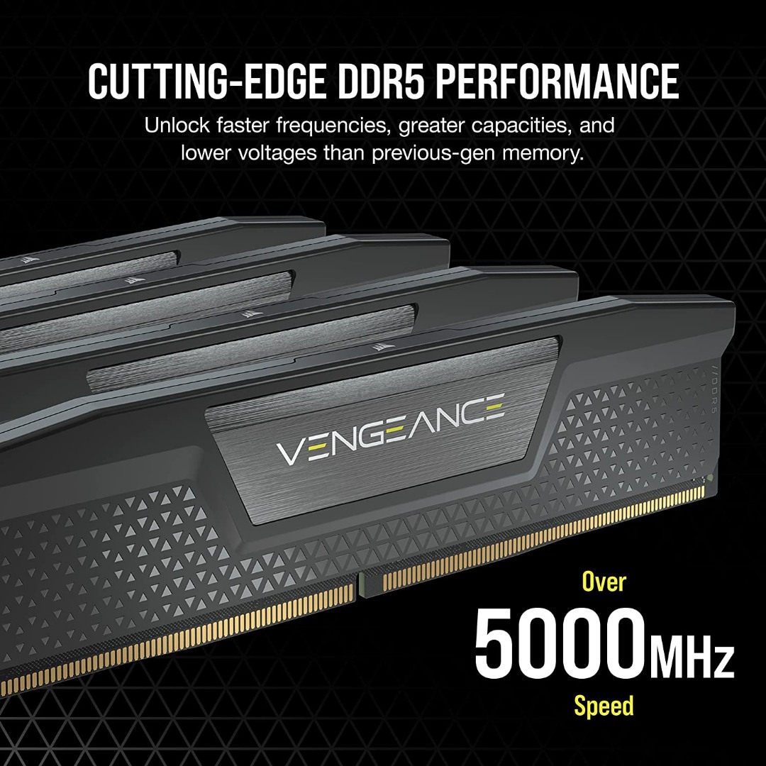 Alternative view of CORSAIR VENGEANCE DDR5 RAM 96GB (2x48GB) 5600MHz CL40