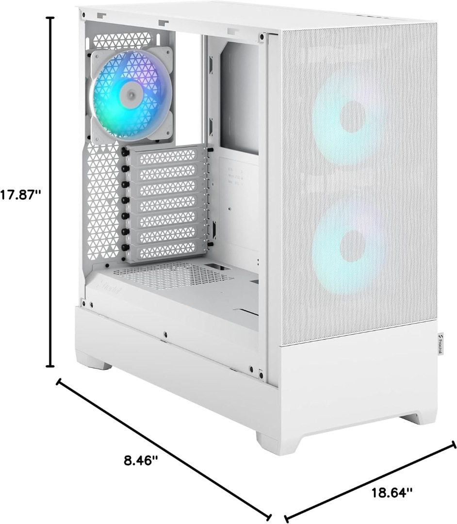 Alternative view of Fractal Pop Air RGB White TG Clear Tint