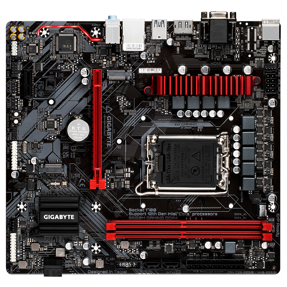 Alternative view of Gigabyte B660 GAMING Motherboard