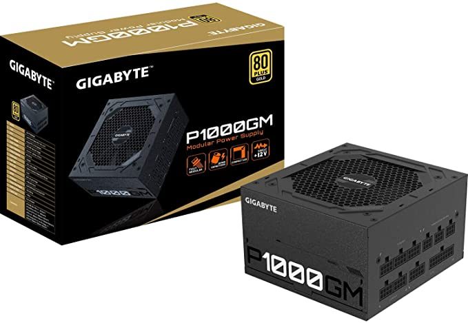 Gigabyte P1000GM, 1000W, 80 Plus Gold Certified, Fully Modular Power Supply