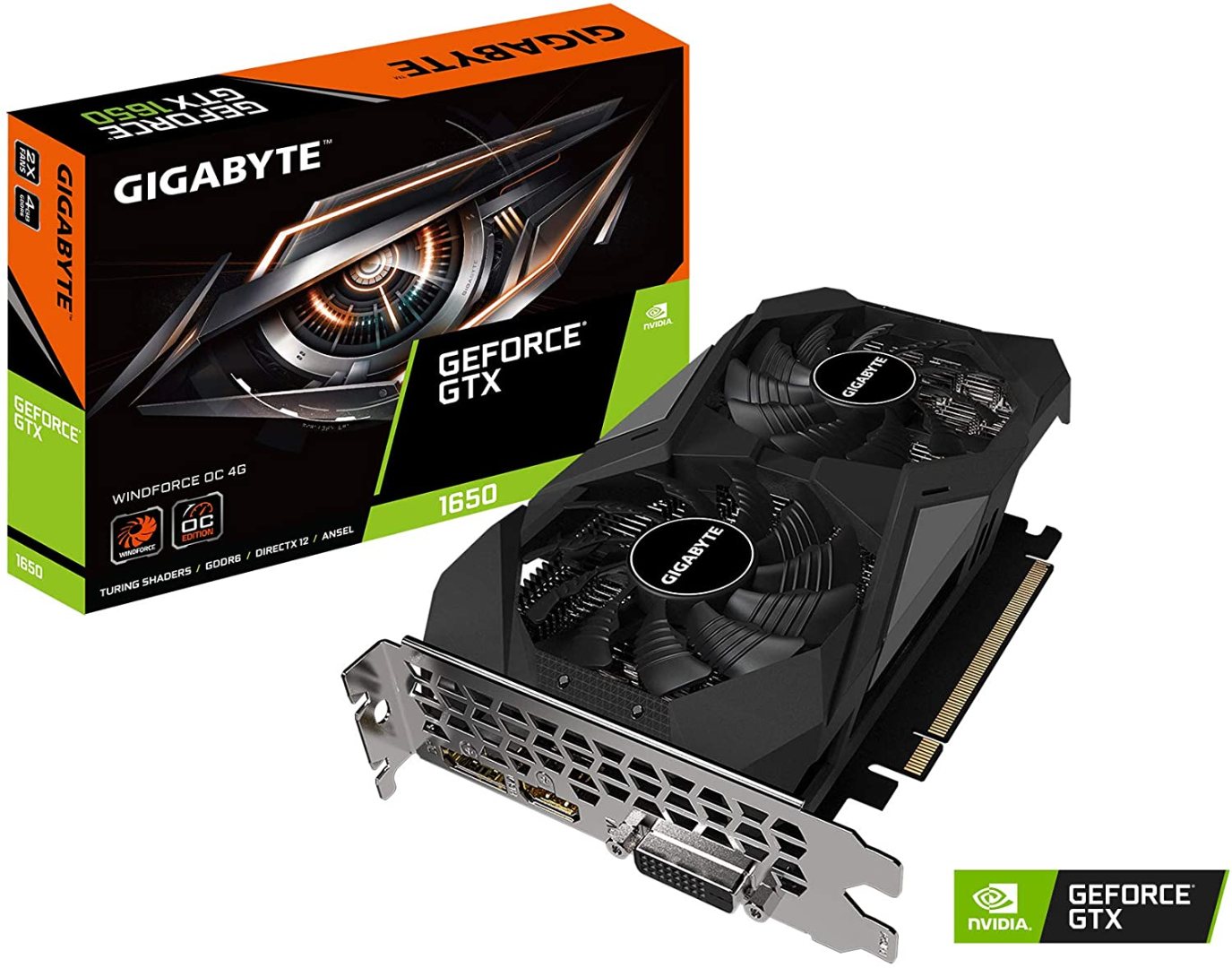 Gigabyte GeForce GTX 1650 D6 WINDFORCE OC 4G Graphics Card, 2X WINDFORCE Fans, 4GB 128-Bit GDDR6, GV-N1656WF2OC-4GD Video Card