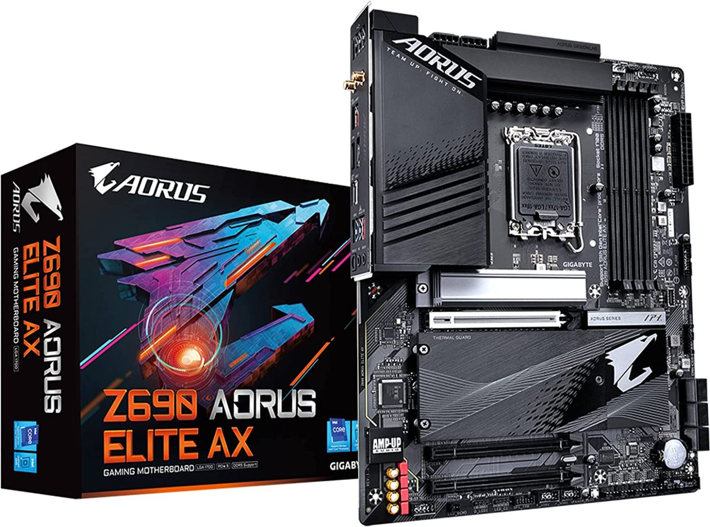 GIGABYTE Z690 AORUS Elite AX (LGA 1700/ Intel Z690/ ATX/ DDR5/ Quad M.2/ PCIe 5.0/ USB 3.2 Gen2X2 Type-C/WiFi 6/2.5GbE LAN)