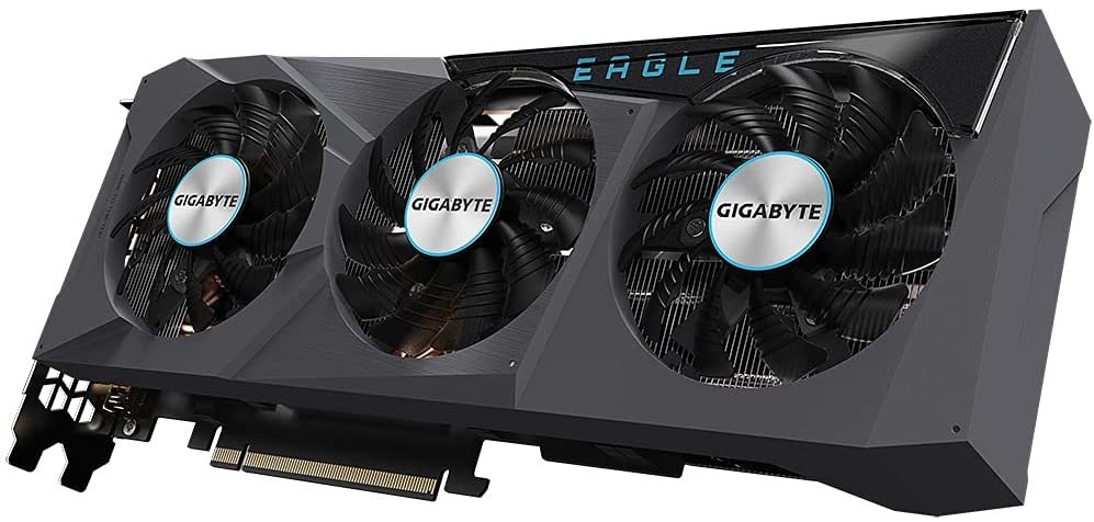 Alternative view of GIGABYTE GeForce RTX 3070 Ti Eagle OC 8G Graphics Card, WINDFORCE 3X Cooling System, 8GB 256-bit GDDR6X