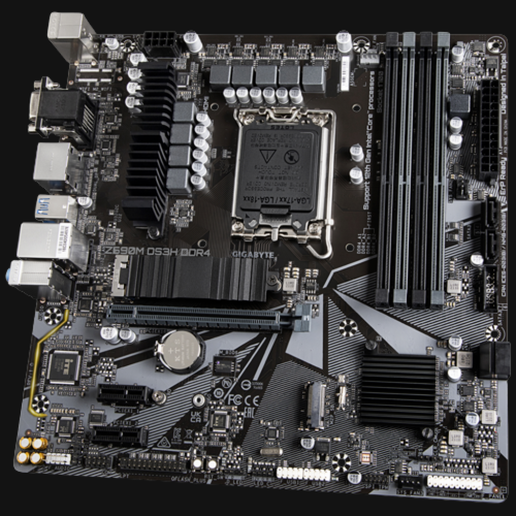 Alternative view of Gigabyte Z690M DS3H DDR4