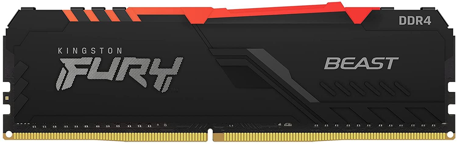 Alternative view of Kingston FURY Beast RGB 16GB 3200MHz DDR4 CL16 Desktop Memory Single Stick KF432C16BBA/16