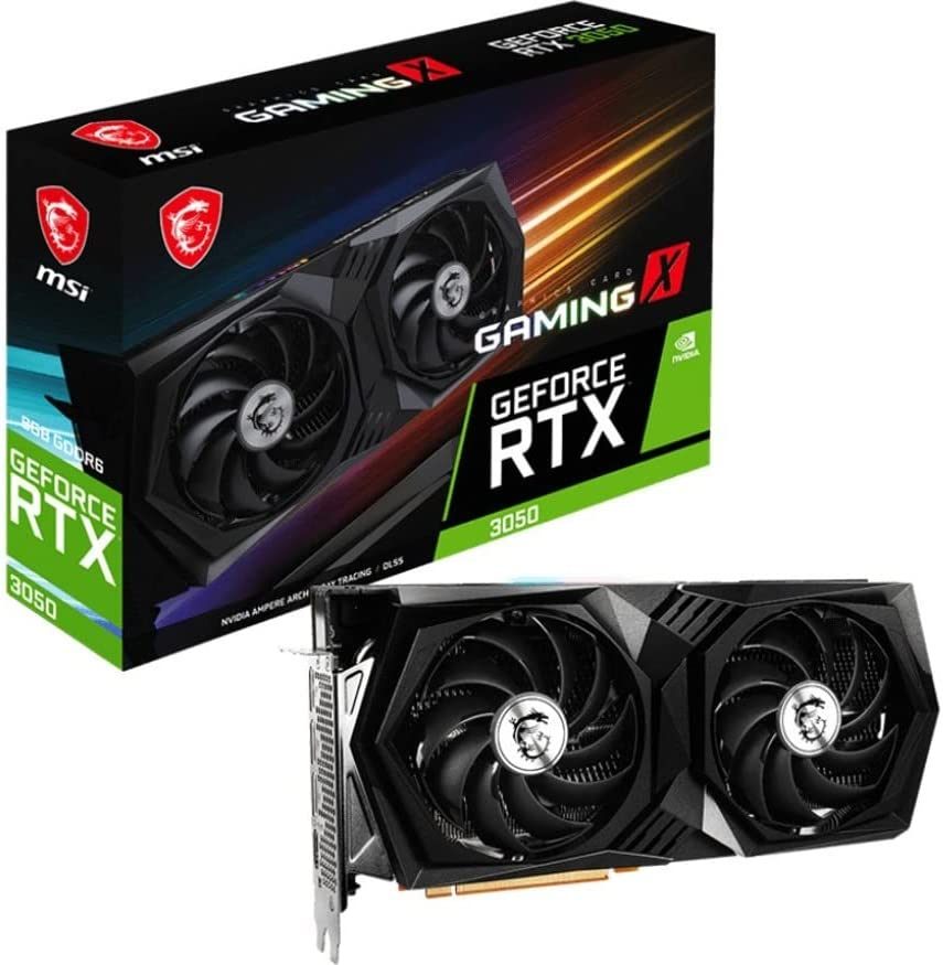 MSI Gaming X GeForce RTX 3050 8GB GDRR6 128-Bit HDMI/DP PCIe 4  Twin Fans