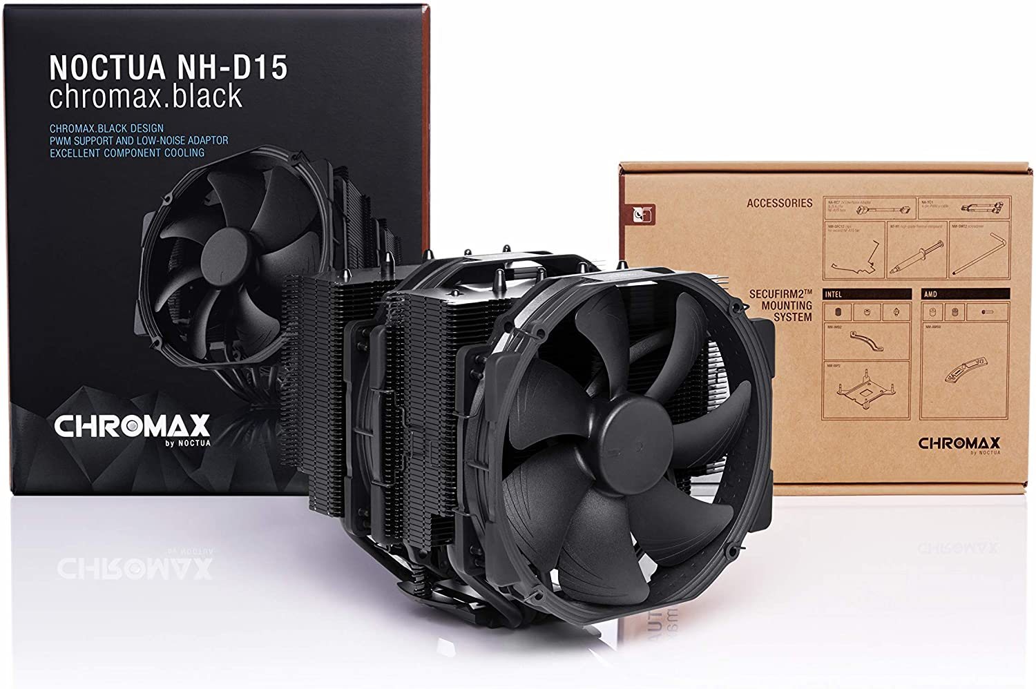 Noctua NH-D15 chromax.Black, Dual-Towe (140mm, Black)