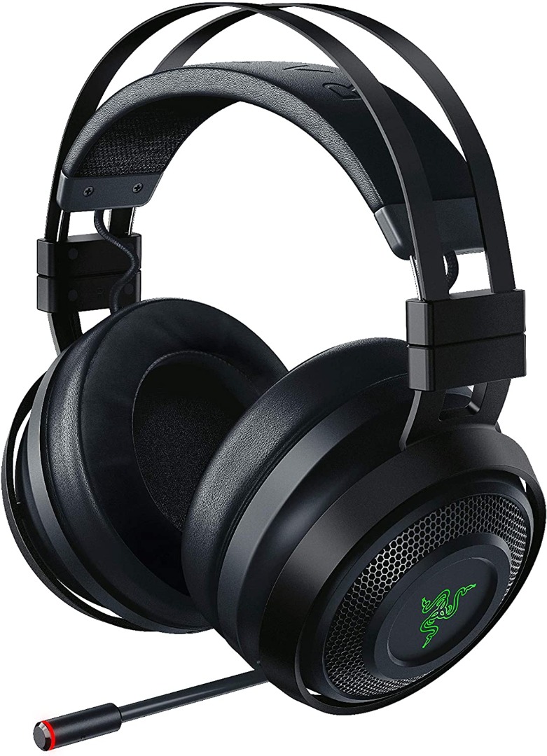 Razer Nari Ultimate Wireless 7.1 Surround Sound Gaming Headset: THX Audio & Haptic Feedback - Auto-Adjust Headband - Chroma RGB - Retractable Mic - for PC, PS4, PS5 - Black