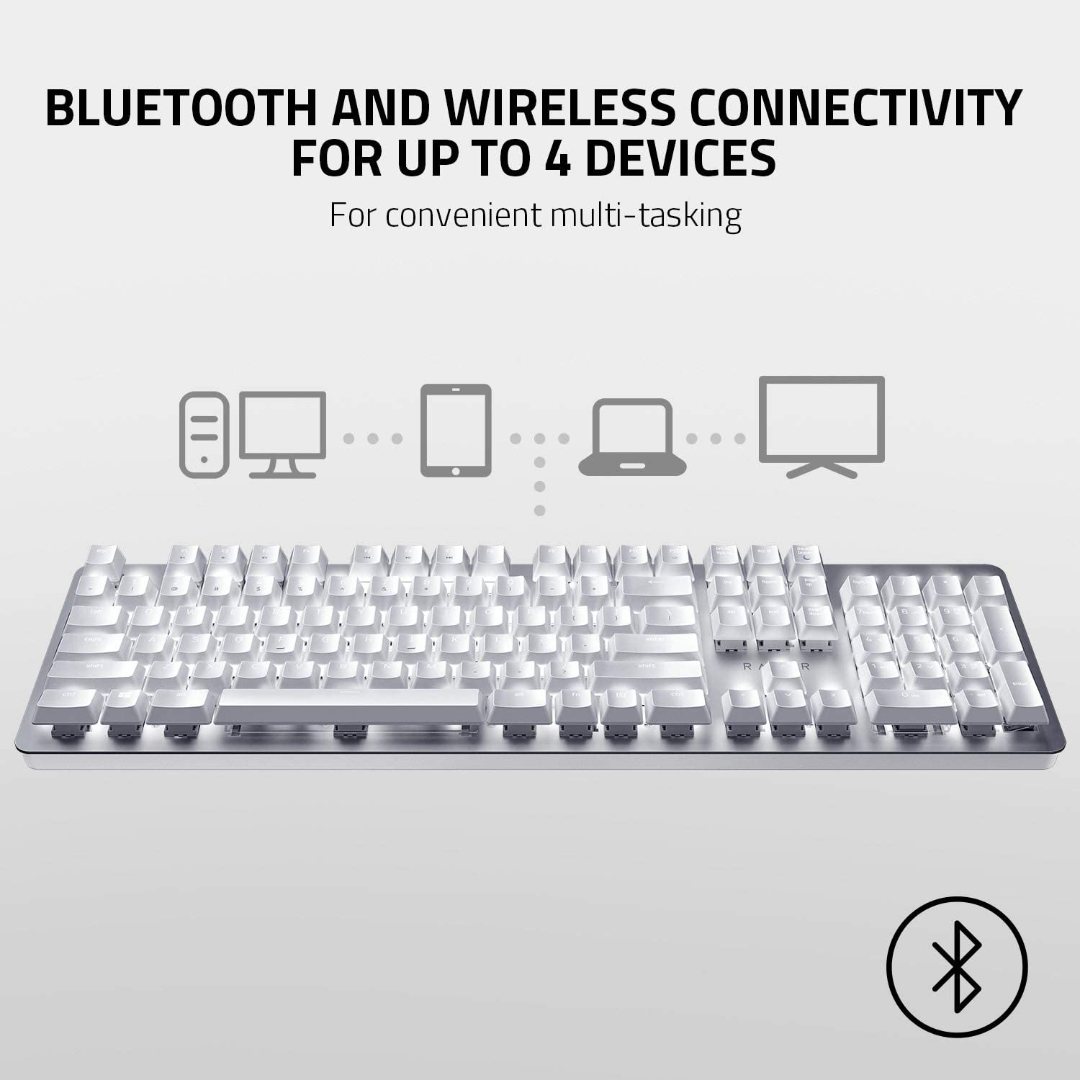 Razer Pro Type: Wireless Mechanical Productivity Keyboard - Razer Orange Mechanical Switches - Fully Programmable Keys - Bluetooth and Wireless Connectivity - Durable for Up to 80 Million Keystrokes - Image 4