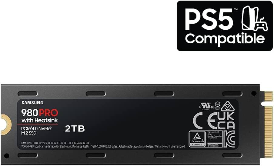Alternative view of SAMSUNG 980 PRO SSD with Heatsink 2TB PCIe Gen 4 NVMe M.2 Internal Solid State Drive, Heat Control, Max Speed, PS5 Compatible
