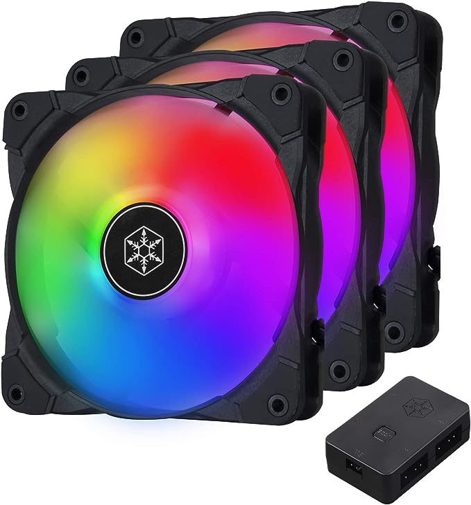 Alternative view of SilverStone Technology 3-Pack of Air Blazer 120mm ARGB Fans with ARGB Controller