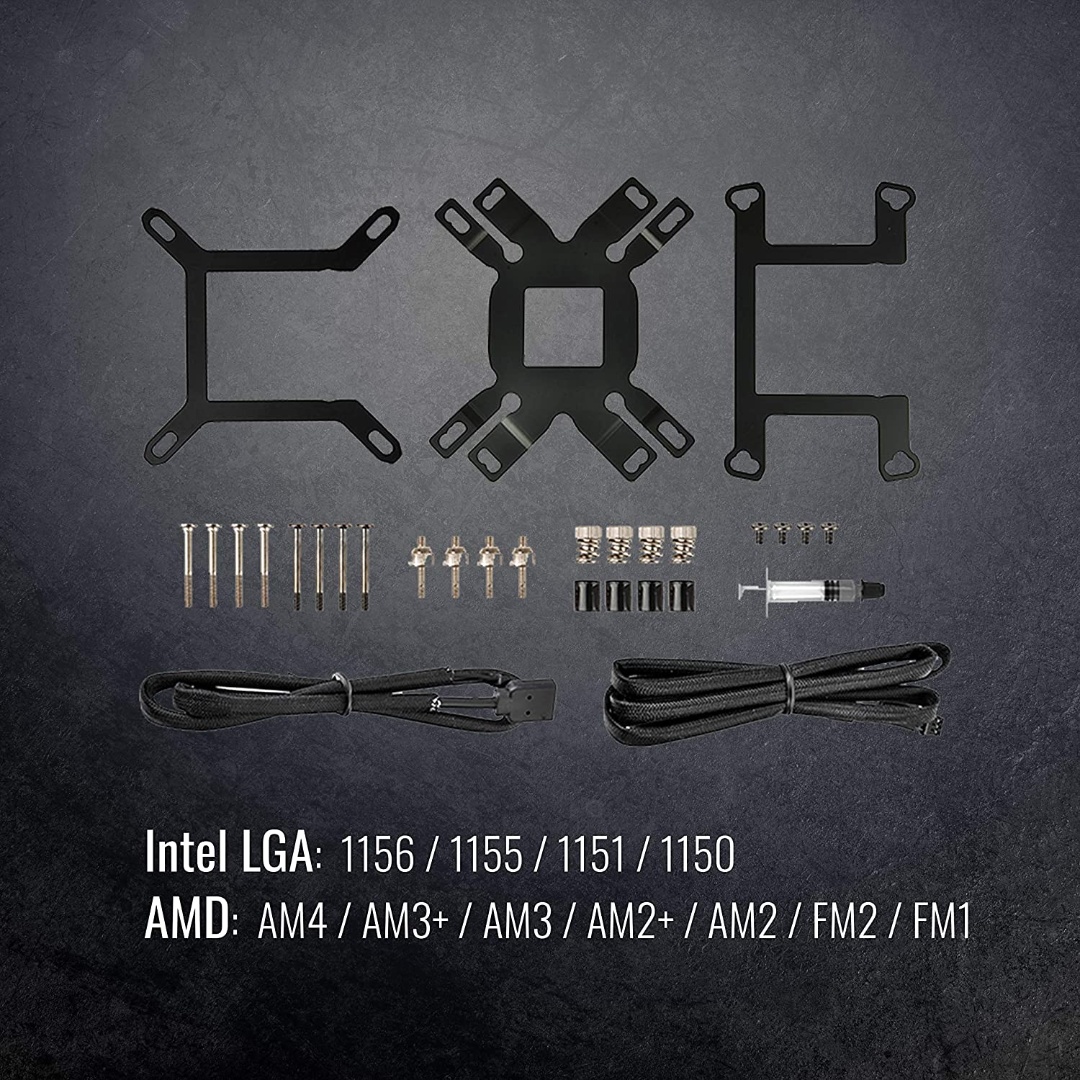 Alternative view of Thermaltake TH360 ARGB Motherboard Sync Edition AMD/Intel LGA1200 Ready All-in-One Liquid Cooling System 360mm High Efficiency Radiator CPU Cooler CL-W300-PL12SW-A Black