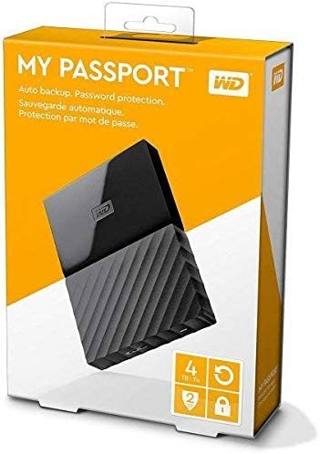 WD 4TB Black My Passport Portable External Hard Drive - USB 3.0
