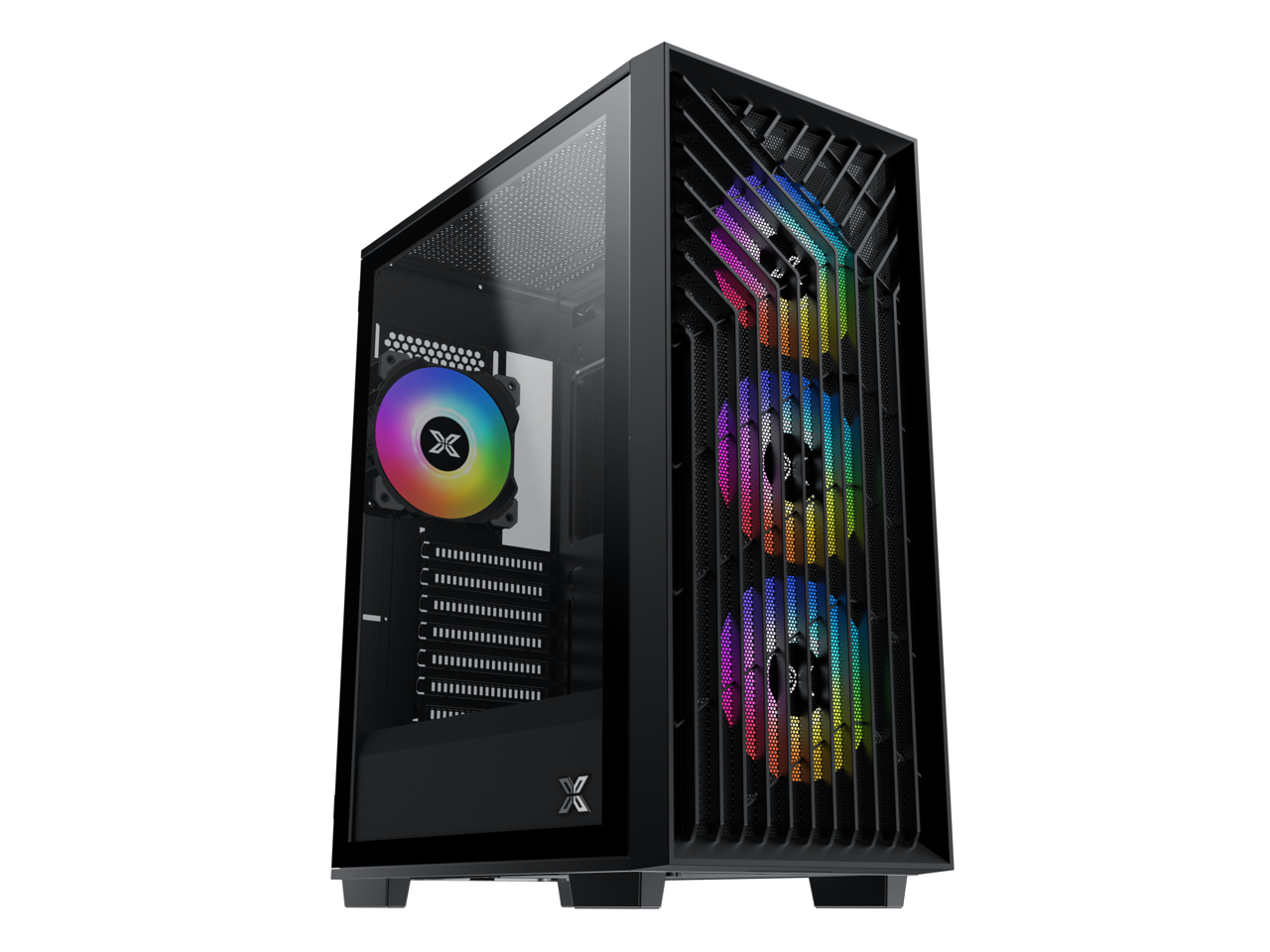 XIGMATEK LUX G Black PC Case - 4 Pre-installed ARGB Fans