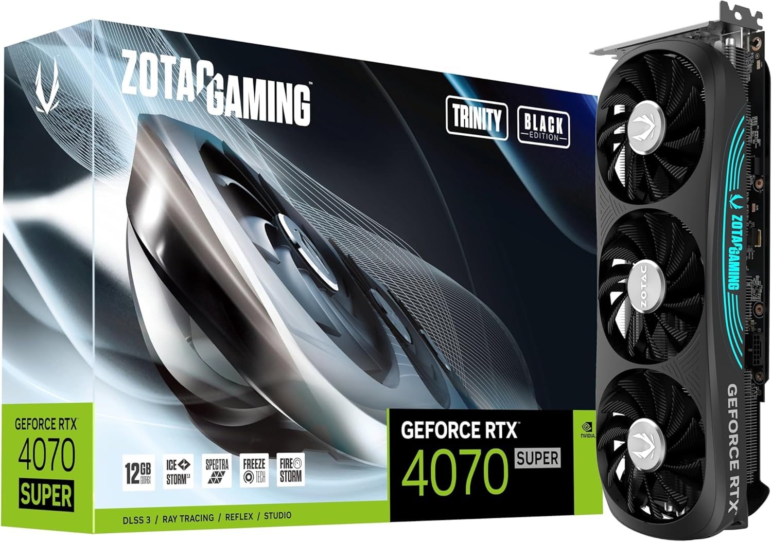ZOTAC Gaming GeForce RTX 4070 Super Trinity OC Black Edion 12GB GDDR6X