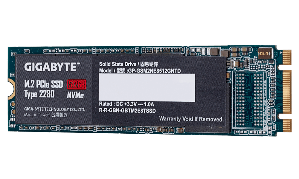 Alternative view of GIGABYTE M.2 PCIe SSD 512GB