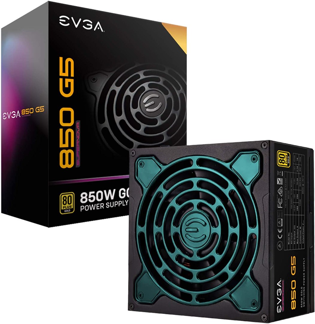 EVGA 220-G5-0850-X1 Super Nova 850 G5, 80 Plus Gold 850W, Fully Modular, ECO Mode with Fdb Fan