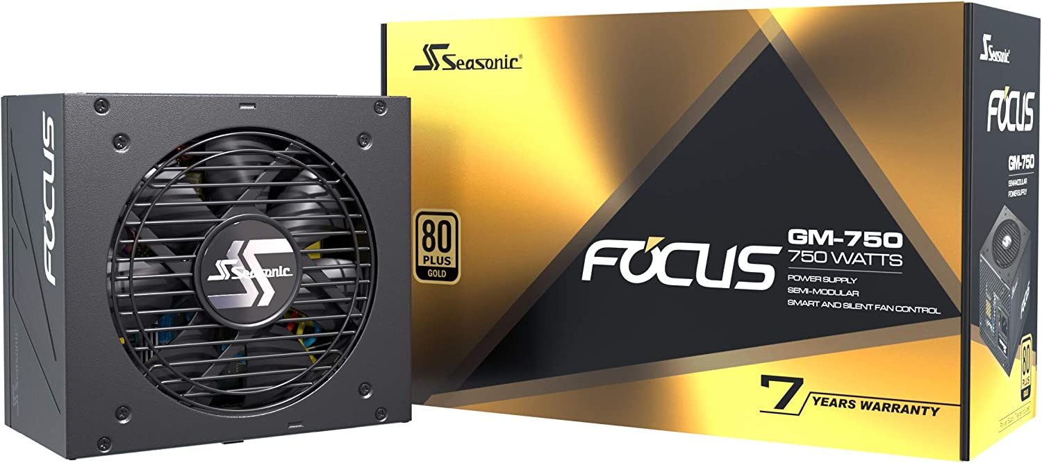 Seasonic FOCUS GM-750W 80 Plus Gold, Semi-Modular
