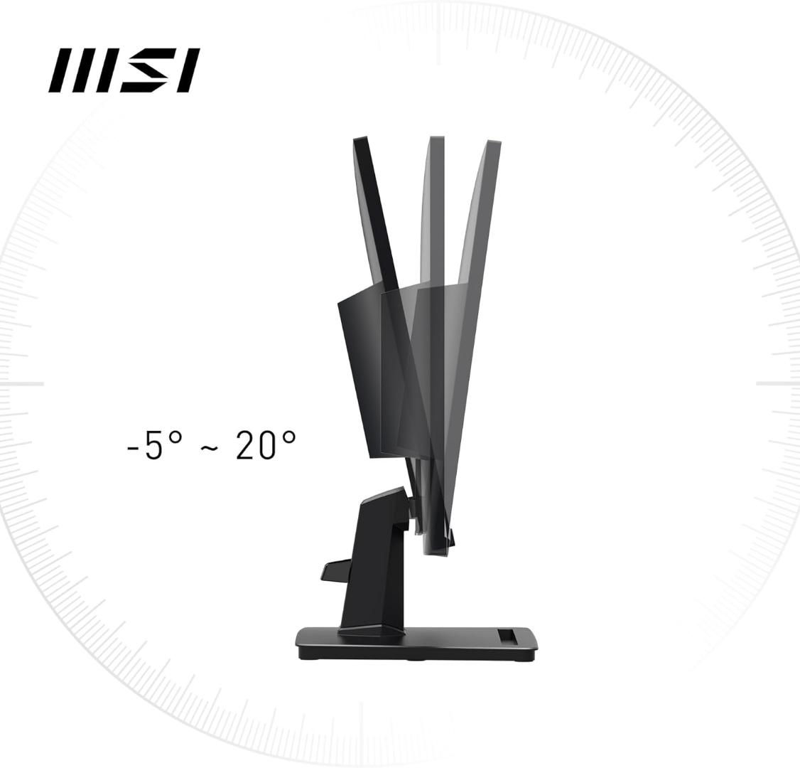 MSI Pro MP251 24.5" IPS 1920 x 1080 (FHD), 100Hz, Adaptive Sync, HDMI, VGA Port, VESA Mount, Tilt, Speaker, 1 ms, Black - Image 5