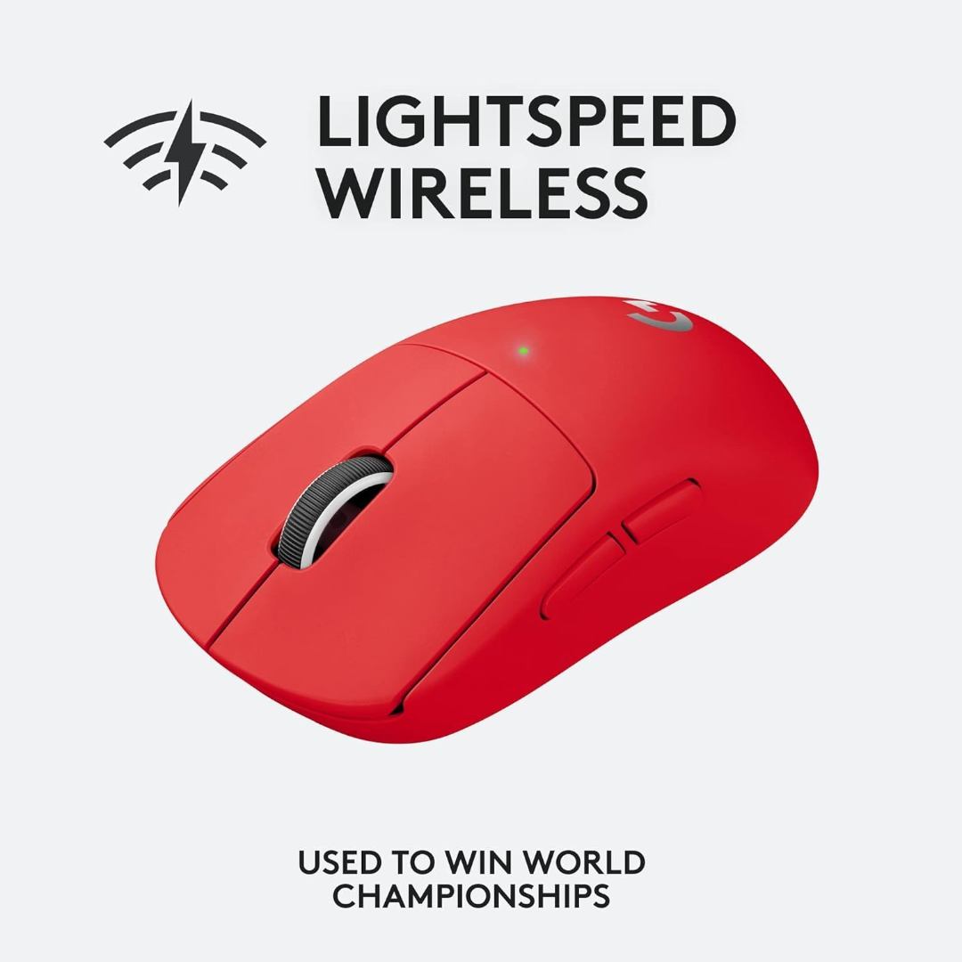 Logitech Pro X Superlight Red Wireless Gaming Mouse - Image 3
