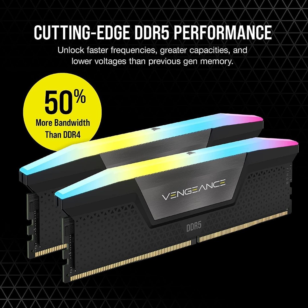 Corsair VENGEANCE RGB DDR5 RAM 32GB (2x16GB) 6000MHz CL36 - Image 3