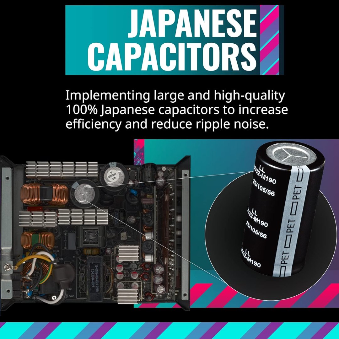 Cooler Master MWE Gold 1250 V2 Full Modular, 1250, 80 Plus Gold Efficiency - Image 7