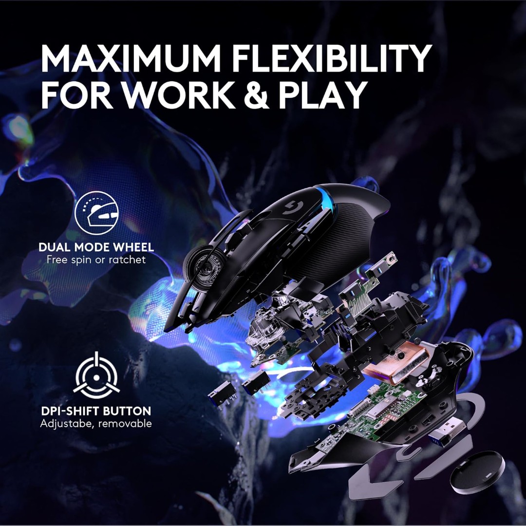 Logitech G502 X Plus Black Wireless Gaming Mouse - Image 4