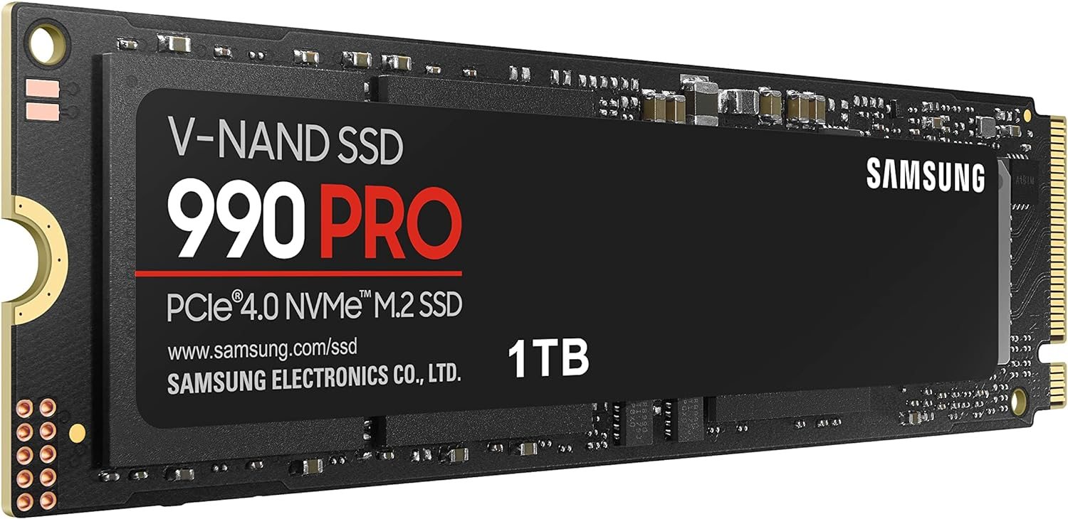 Alternative view of Samsung 990 PRO 1TB PCIe Gen4. X4 NVMe