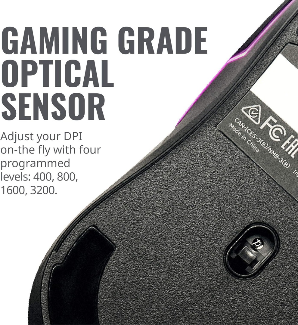 Cooler Master MS111 Combo Bundle with Mechanical Gaming Keyboard and Omron 10M Mouse DPI 3500 with Optical Sensor - Image 6